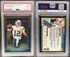 2000 Bowman Chrome Tom Brady #236 RC PSA 8 front and back of card