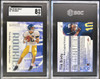 2000 SkyBox Impact Tom Brady #27 RC SGC 8 front and back of card