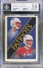 Front of 2000 Fleer Tradition Tom Brady / David Stachelski #352 Glossy RC BGS 7.5