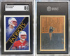 2000 Fleer Tradition Tom Brady / David Stachelski #352 Glossy RC SGC 8 front and back of card