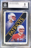 Front of 2000 Fleer Tradition Tom Brady / David Stachelski #352 RC BGS 8