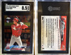 2018 Topps Chrome Update Shohei Ohtani #HMT32 Rookie Debut RC SGC 8.5 front and back of card