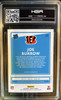 Back of 2020 Panini Donruss Joe Burrow #301 Rated Rookie RC HGA 9