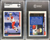 2000 Pacific Paramount Tom Brady #138 Rookie Card SGC 9 Cert 7866263 — front and back of card