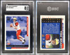 2000 Pacific Paramount Tom Brady #138 Rookie Card SGC 8 — front and back of card