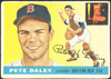 1955 Topps Pete Daley #206 Boston Red Sox RC High Number Low Grade - Creases front of card