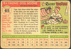1955 Topps Ray Boone #65 Detroit Tigers Low Grade - Creases back of card