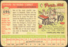 1955 Topps Eddie Stanky #191 St. Louis Cardinals High Number Low Grade - Creases back of card