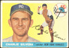 1955 Topps Charlie Silvera #188 New York Yankees High Number Low Grade - Creases — Example A front of card