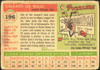 1955 Topps Gale Wade #196 Chicago Cubs High Number Low Grade - Creases — Example B back of card