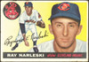 1955 Topps Ray Narleski #160 Cleveland Indians RC Low Grade - Creases front of card