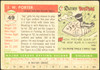 1955 Topps J.W. Porter #49 Detroit Tigers Fair — Example A back of card