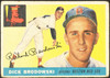 1955 Topps Dick Brodowski #171 Boston Red Sox High Number Low Grade - Creases front of card