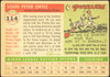 1955 Topps Lou Ortiz #114 Philadelphia Phillies RC Fair — Example A back of card