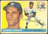 1955 Topps Steve Kraly #139 New York Yankees RC Low Grade - Creases front of card