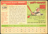 1955 Topps Ray Herbert #138 Detroit Tigers Low Grade - Creases back of card