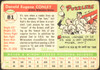 1955 Topps Gene Conley #81 Milwaukee Braves Low Grade - Creases back of card