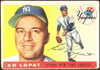 1955 Topps Ed Lopat #109 New York Yankees Low Grade - Creases front of card