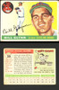 1955 Topps Bill Glynn #39 Cleveland Indians Fair — Example A front and back of card