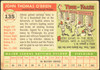 1955 Topps Johnny O'Brien #135 Pittsburgh Pirates Fair back of card