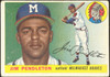 1955 Topps Jim Pendleton #15 Milwaukee Braves Low Grade - Creases front of card