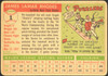 1955 Topps Dusty Rhodes #1 New York Giants Fair back of card