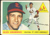 1955 Topps Alex Grammas #21 St. Louis Cardinals Low Grade - Creases front of card