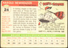 1955 Topps Hal Newhouser #24 Cleveland Indians HOF Fair — Example A back of card