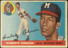 1955 Topps Humberto Robinson #182 Milwaukee Braves RC High Number Low Grade - Creases front of card