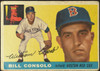 1955 Topps Billy Consolo #207 Boston Red Sox High Number Low Grade - Creases — Example B front of card