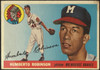 1955 Topps Humberto Robinson #182 Milwaukee Braves RC High Number Fair Example A front of card