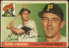 1955 Topps Gene Freese #205 Pittsburgh Pirates RC High Number Low Grade - Creases — Example B front of card