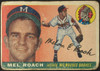 1955 Topps Mel Roach #117 Milwaukee Braves Low Grade - Creases — Example A front of card