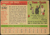 1955 Topps Bob Trice #132 Kansas City Athletics Low Grade - Creases Example A back of card