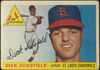 1955 Topps Dick Schofield #143 St. Louis Cardinals Low Grade - Creases front of card