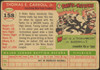 1955 Topps Tom Carroll #158 New York Yankees RC Fair Example A back of card