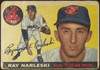 1955 Topps Ray Narleski #160 Cleveland Indians RC Low Grade - Marks front of card