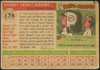 1955 Topps Bobby Adams #178 Cincinnati Redlegs High Number Fair Example A back of card