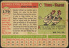 1955 Topps Jim Bolger #179 Chicago Cubs High Number Low Grade - Creases Example B back of card