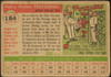 1955 Topps Harry Perkowski #184 Chicago Cubs High Number Low Grade - Creases Example A back of card