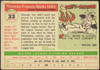 1955 Topps Tom Qualters #33 Philadelphia Phillies Fair Example A back of card