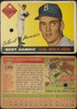1955 Topps Bert Hamric #199 Brooklyn Dodgers RC High Number Low Grade - Creases — Example B front and back of card