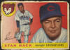 1955 Topps Stan Hack #6 Chicago Cubs Low Grade - Creases Example A front of card