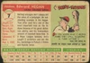 1955 Topps Jim Hegan #7 Cleveland Indians Low Grade - Creases back of card