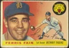 1955 Topps Ferris Fain #11 Detroit Tigers Fair — Example A front of card