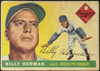 1955 Topps Billy Herman #19 Brooklyn Dodgers HOF Fair — Example B front of card