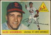 1955 Topps Alex Grammas #21 St. Louis Cardinals Fair — Example A front of card