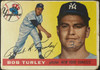 1955 Topps Bob Turley #38 New York Yankees Low Grade - Marks front of card