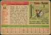 1955 Topps Chuck Stobbs #41 Washington Senators Low Grade - Creases back of card