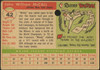 1955 Topps Windy McCall #42 New York Giants RC Low Grade - Creases Example A back of card